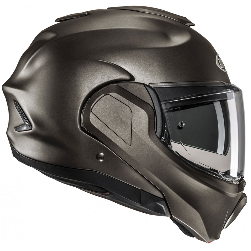 HJC F100 Solid Semi Black-Titanium taittuva moottoripyöräilykypärä