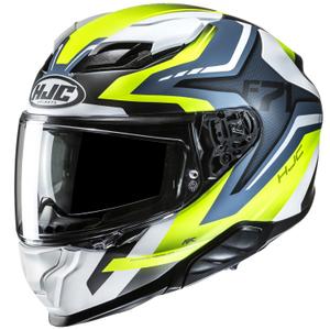 Integroitu moottoripyöräilykypärä HJC F71 Fes MC3HSF valkoinen-fluo keltainen