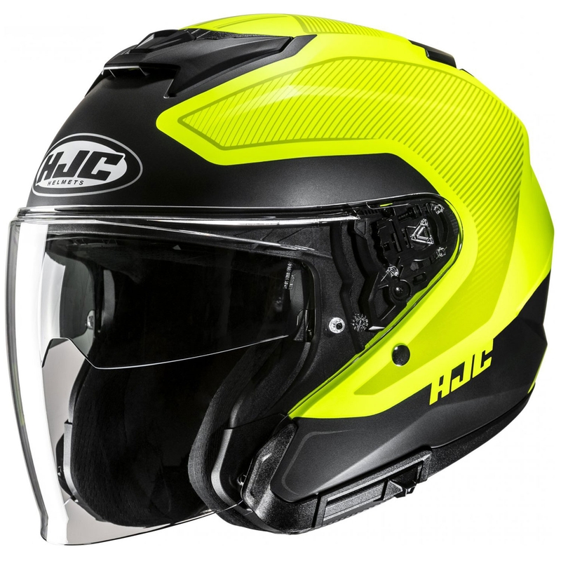 Avoin moottoripyöräilykypärä HJC i31 Tevis MC3HSF fluo keltainen-musta