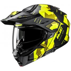 HJC i80 Roki MC3HSF fluo-kelta-musta flip-up moottoripyöräilykypärä