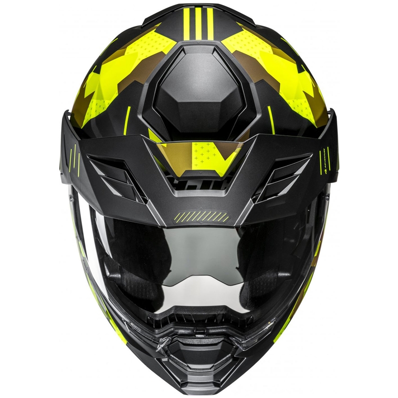 HJC i80 Roki MC3HSF fluo-kelta-musta flip-up moottoripyöräilykypärä
