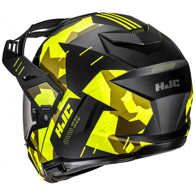 HJC i80 Roki MC3HSF fluo-kelta-musta flip-up moottoripyöräilykypärä