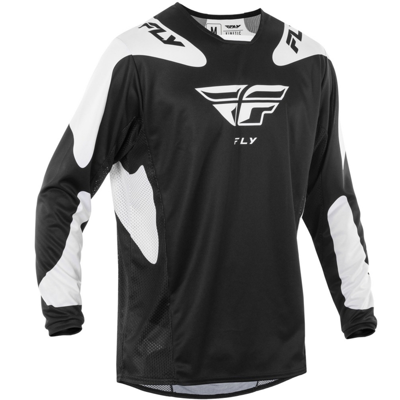 Motocross pelipaita FLY Racing Kinetic Sym musta ja valkoinen