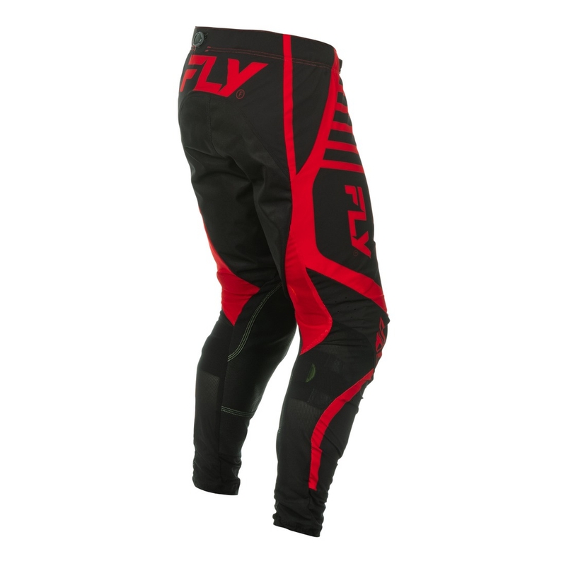 Motocross housut FLY Racing Lite musta-punainen
