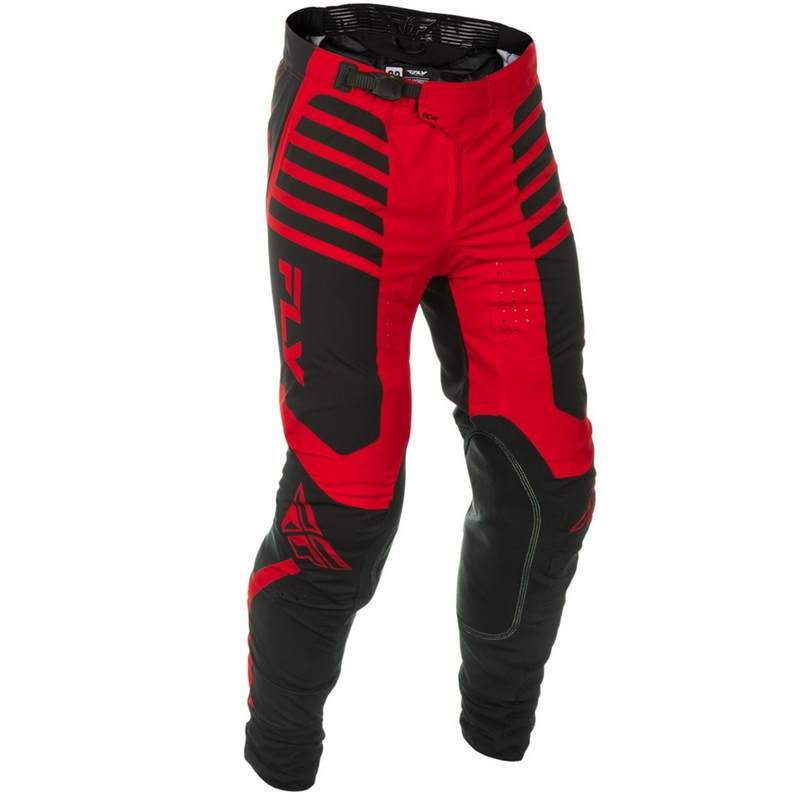 Motocross housut FLY Racing Lite musta-punainen