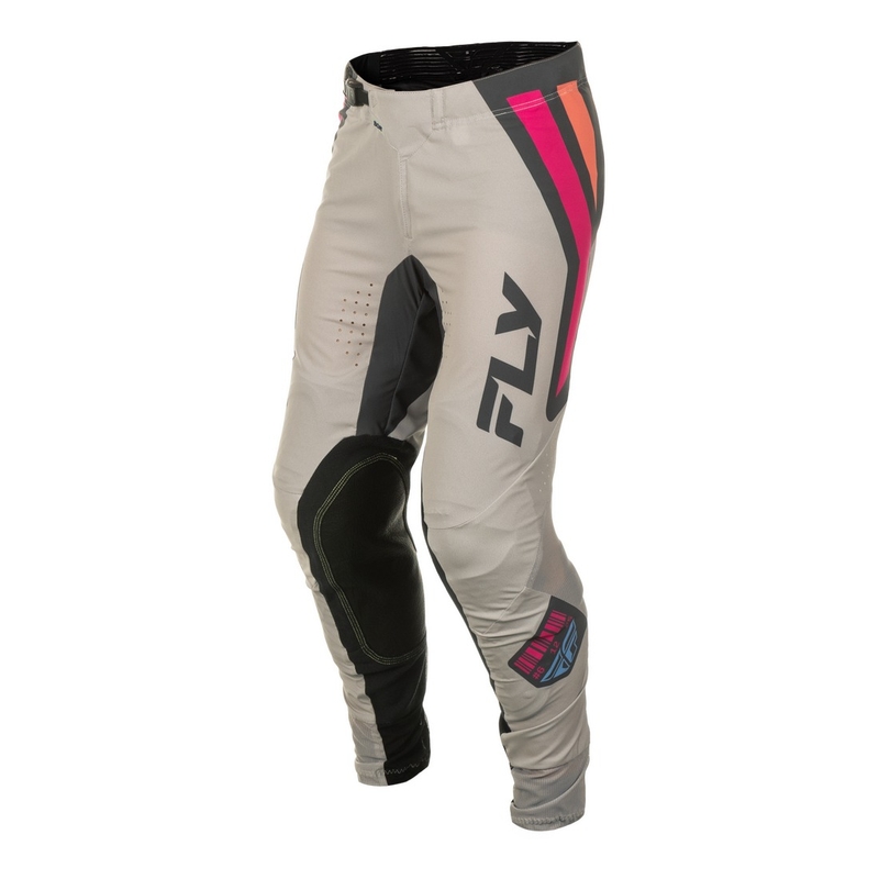 Motocross-housut FLY Racing Lite Vice harmaa-vaaleanpunainen