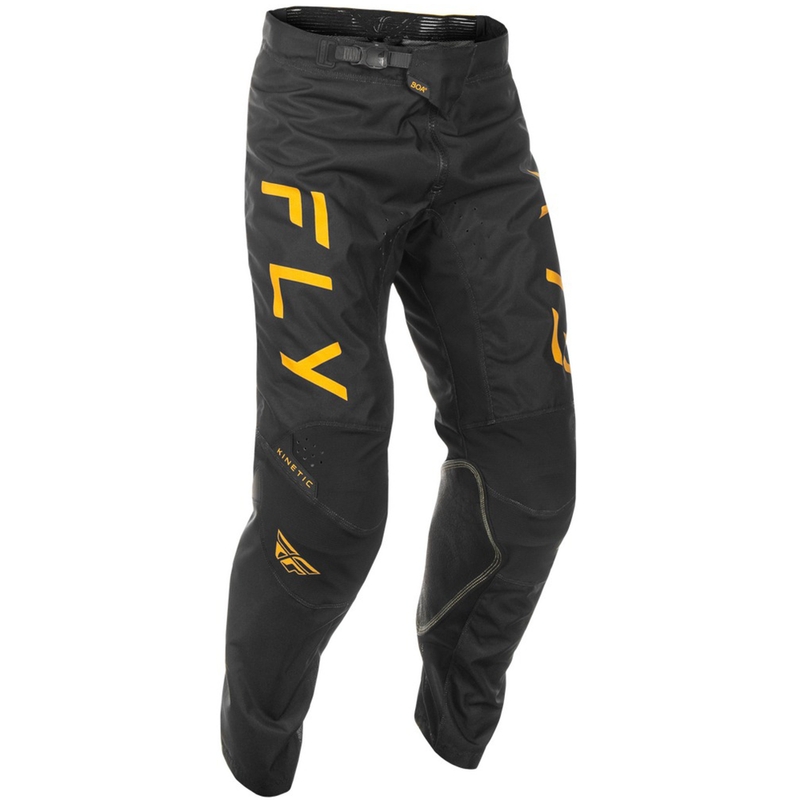 Motocross housut FLY Racing Kinetic Centre musta ja kultainen