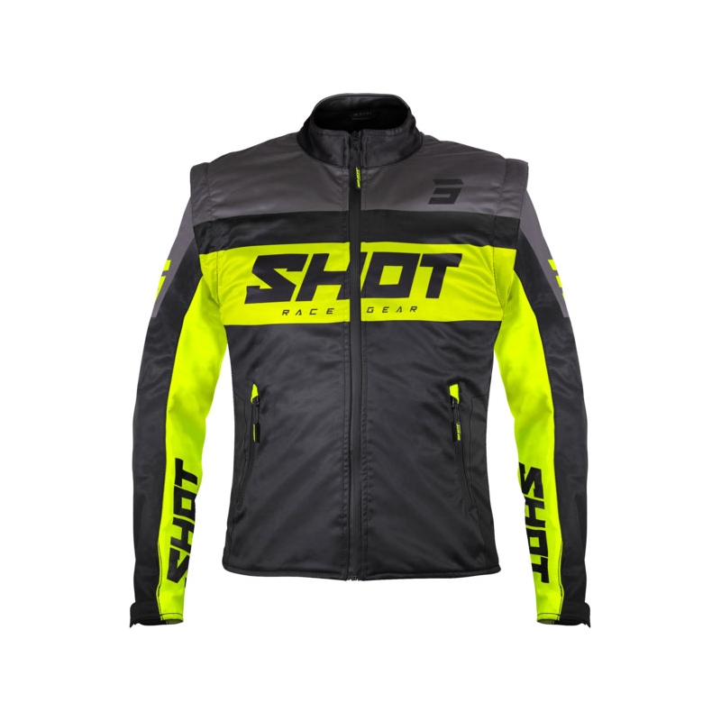 Softshell-takki Shot Softshell Lite musta-fluo-keltainen