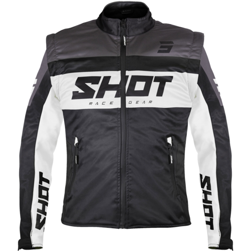 Softshell-takki Shot Softshell Lite musta ja valkoinen