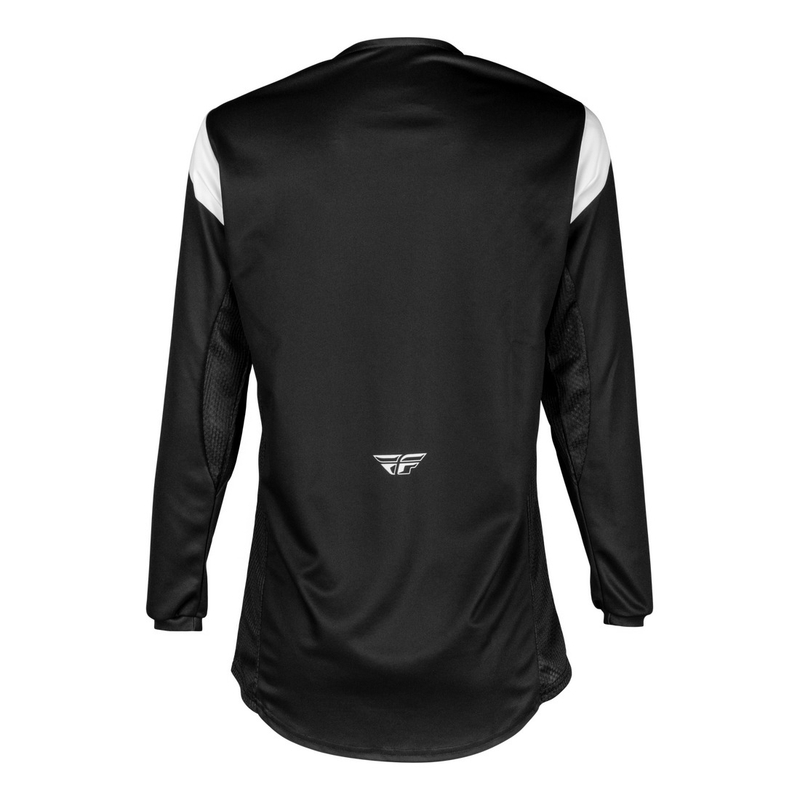 Lasten motocross pelipaita FLY Racing Kinetic Stoke musta ja valkoinen