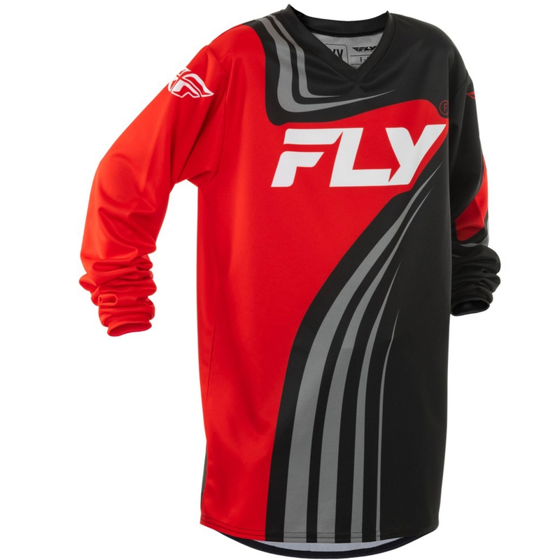 Dětský motokrosový dres FLY Racing F-16 černo-červeno-bílý