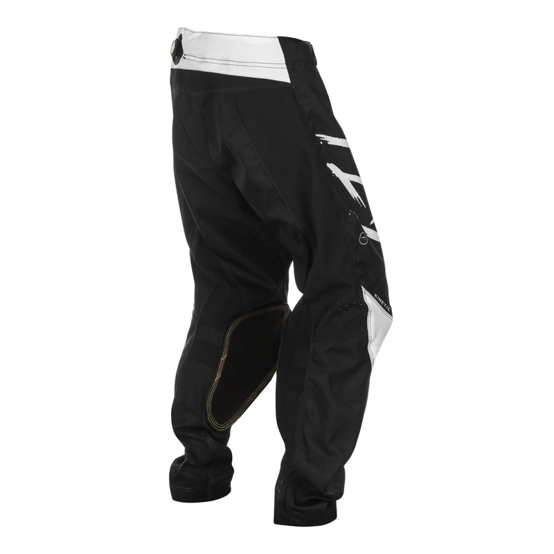 Lasten motocross housut FLY Racing Kinetic Stoke musta ja valkoinen