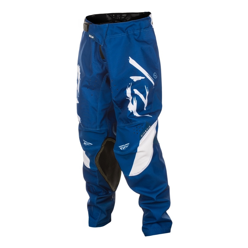 Lasten motocross housut FLY Racing Kinetic Stoke sininen ja valkoinen