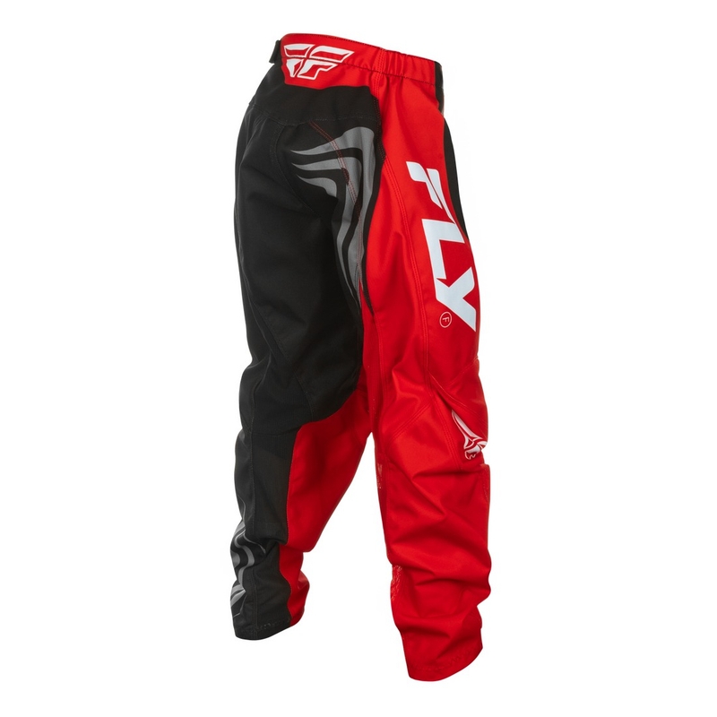 Lasten motocross housut FLY Racing F-16 musta-punainen-valkoinen