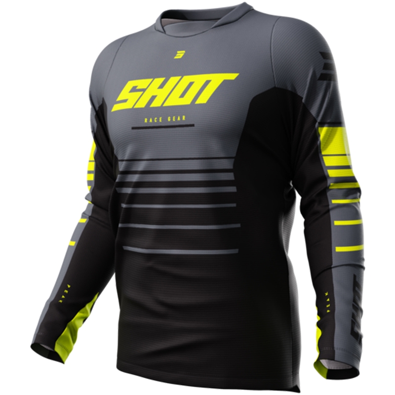 Motocross pelipaita Shot Devo Peak fluo keltainen alennusmyynti