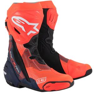 Alpinestars Supertech R Vented rajoitettu painos MM93 Marc Marquez fluo punainen-sininen-musta moottoripyöräsaappaat