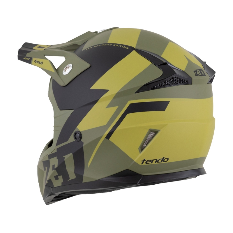 Motocross kypärä ZED X1.9 Tendo tummanvihreä-vaaleanvihreä