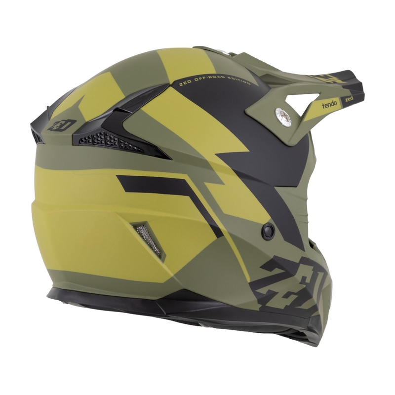 Motocross kypärä ZED X1.9 Tendo tummanvihreä-vaaleanvihreä