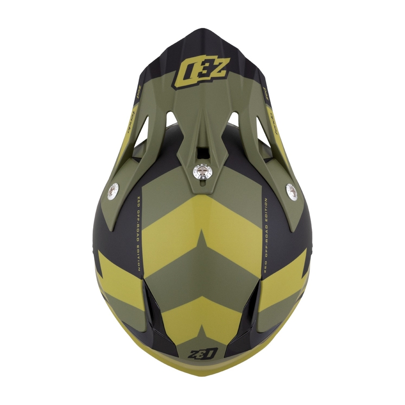 Motocross kypärä ZED X1.9 Tendo tummanvihreä-vaaleanvihreä