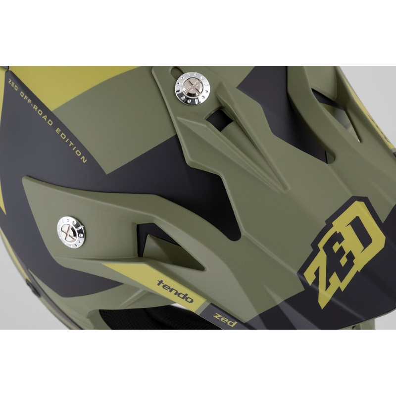 Motocross kypärä ZED X1.9 Tendo tummanvihreä-vaaleanvihreä