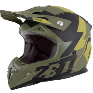 Motocross kypärä ZED X1.9 Tendo tummanvihreä-vaaleanvihreä
