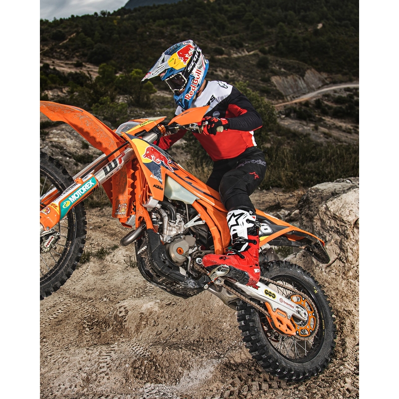 Alpinestars Tech 10 Enduro punainen-musta-valkoinen moottoripyörä saappaat