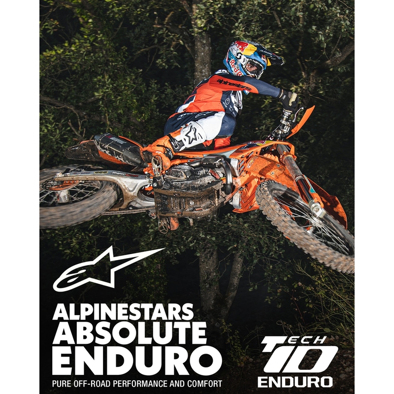Alpinestars Tech 10 Enduro fluo oranssi-musta-valkoinen moottoripyörä saappaat