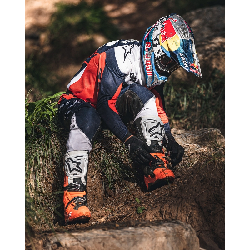 Alpinestars Tech 10 Enduro fluo oranssi-musta-valkoinen moottoripyörä saappaat