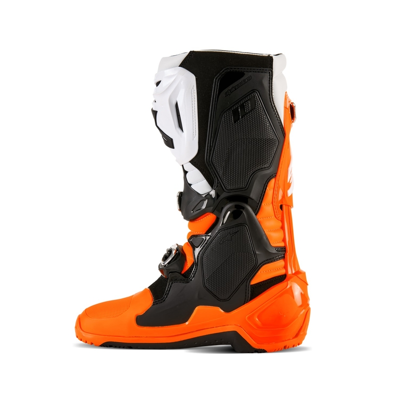 Alpinestars Tech 10 Enduro fluo oranssi-musta-valkoinen moottoripyörä saappaat