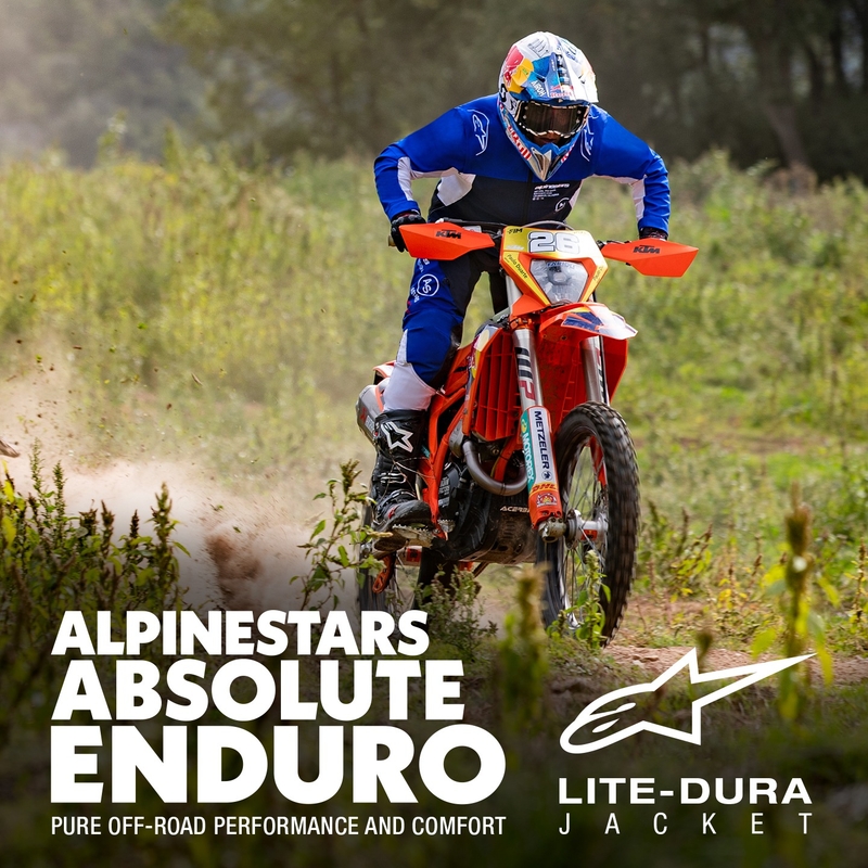 Alpinestars Lite Dura Softshell-takki sininen ja valkoinen