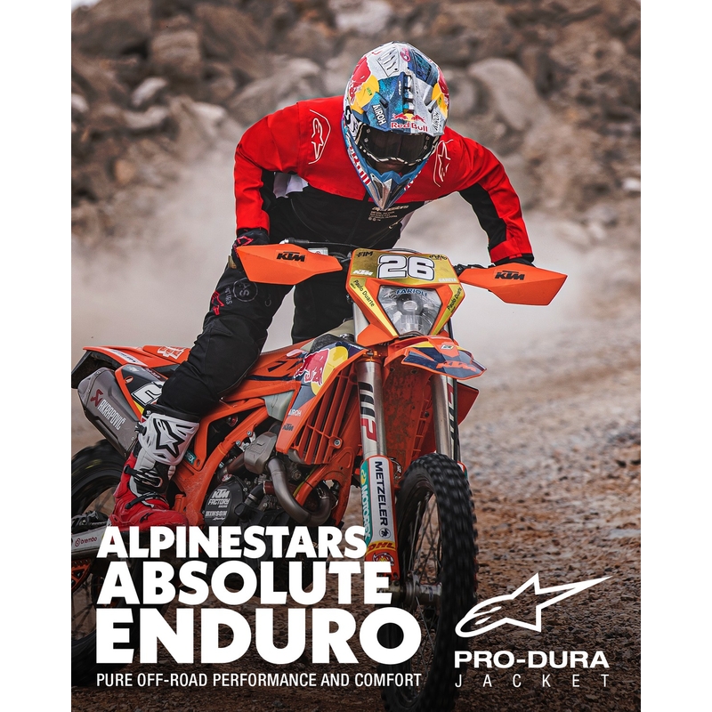 Alpinestars PRO-Dura musta-puna-valkoinen takki