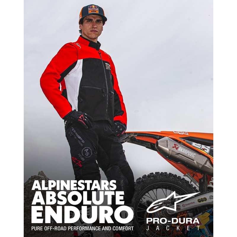 Alpinestars PRO-Dura musta-puna-valkoinen takki