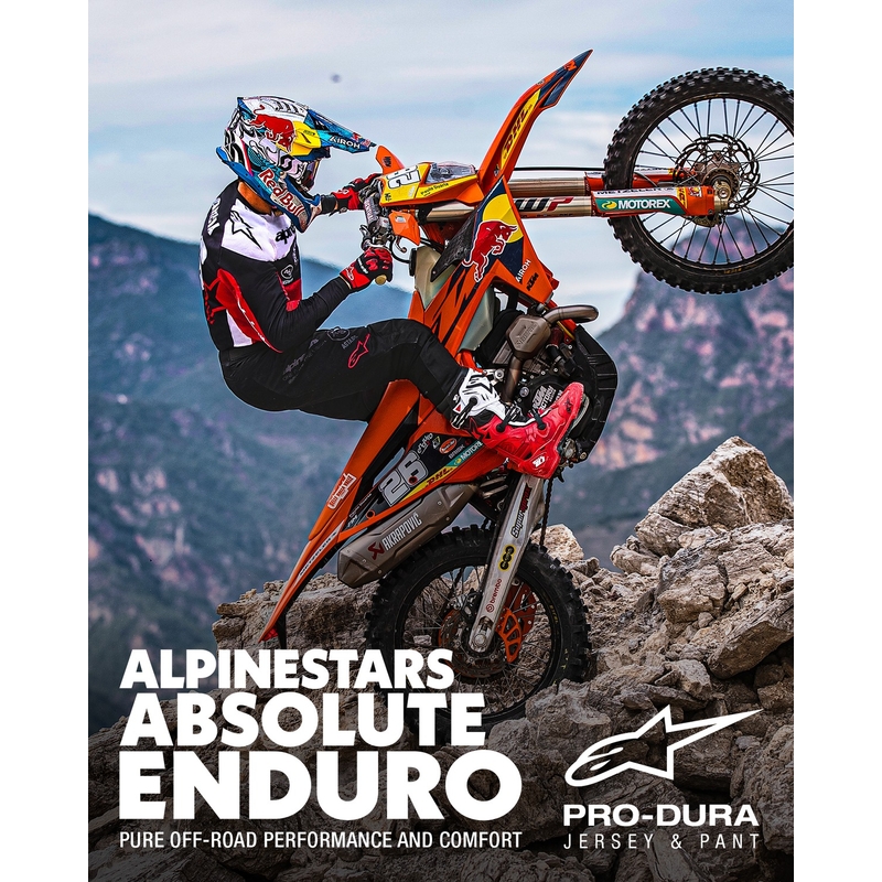 Alpinestars PRO-Dura motocross paita musta-punainen-valkoinen