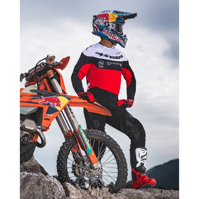 Alpinestars PRO-Dura motocross paita musta-punainen-valkoinen