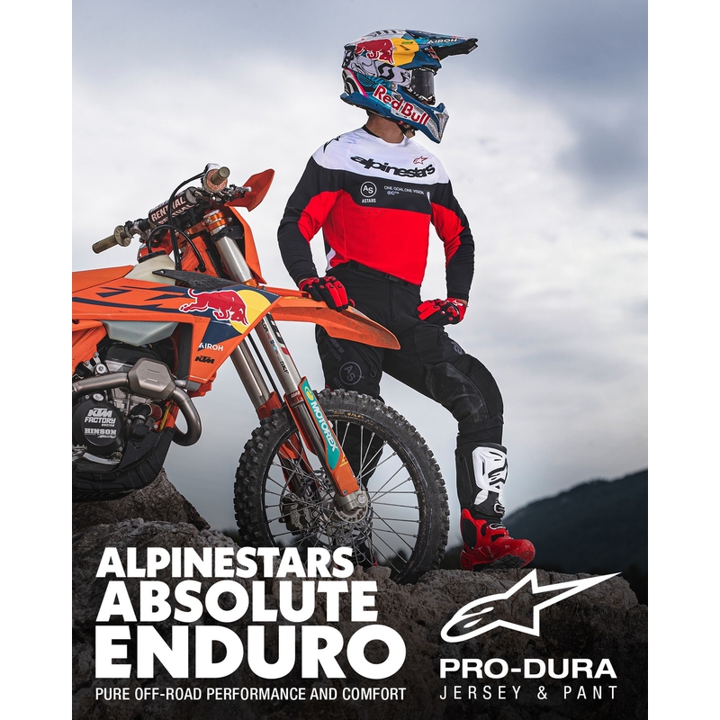 Alpinestars PRO-Dura motocross paita musta-punainen-valkoinen