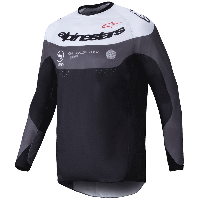 Alpinestars PRO-Dura motocross paita musta ja valkoinen