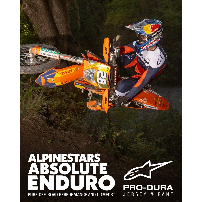 Alpinestars PRO-Dura Motocross-housut sini-oranssi-valkoiset