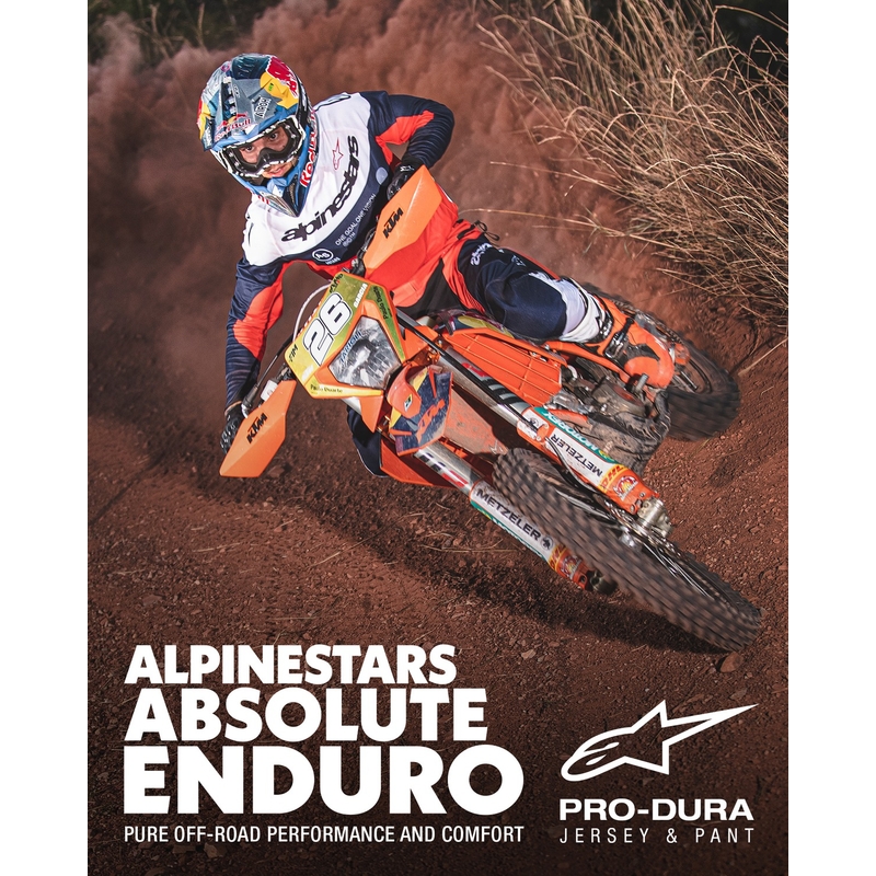 Alpinestars PRO-Dura Motocross-housut sini-oranssi-valkoiset