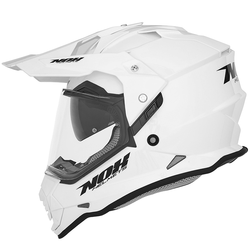 Enduro kypärä NOX N312 helmiäisvalkoinen