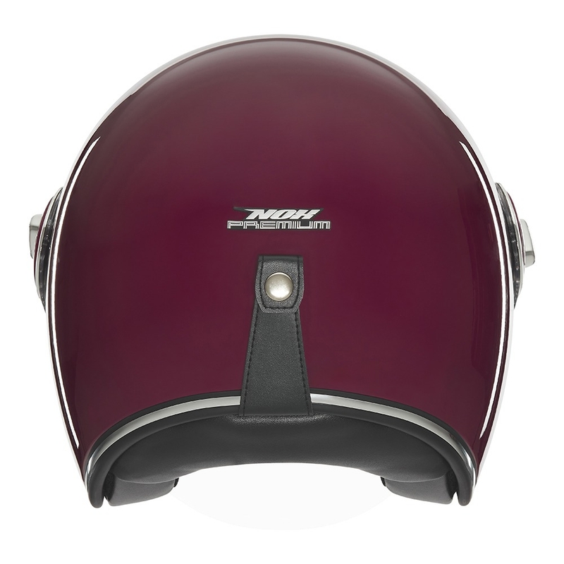 Avoin moottoripyöräilykypärä NOX PREMIUM Heritage viininpunainen