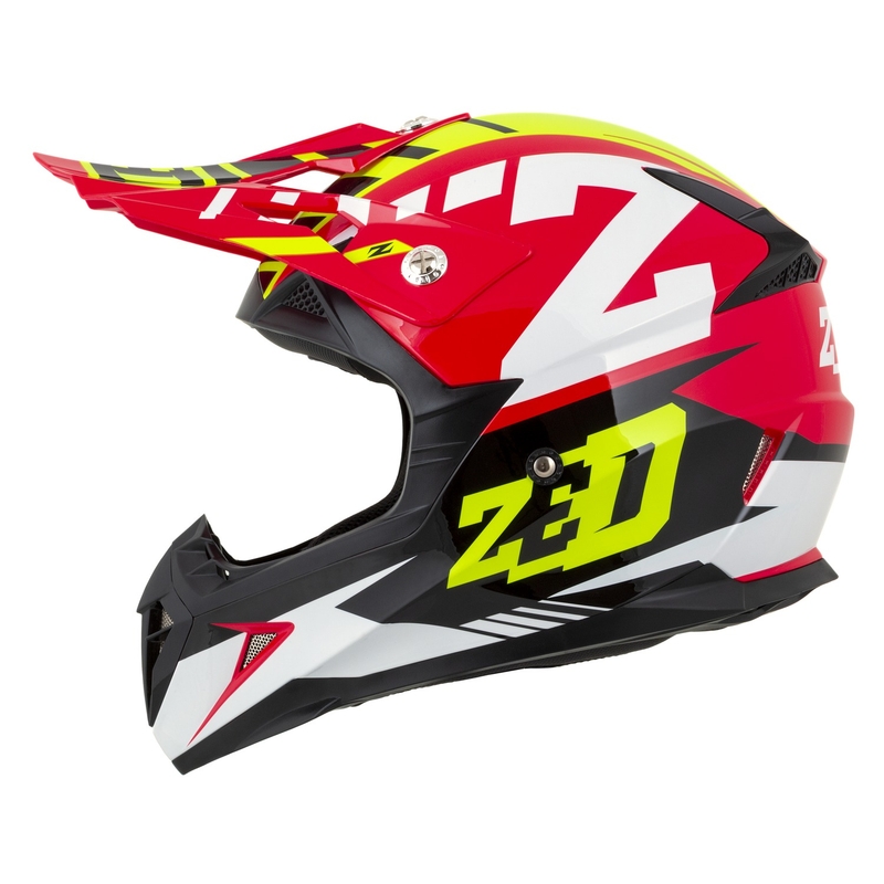 Motocross kypärä moottoripyörälle ZED X1.9 Targa punainen-fluo keltainen-musta-valkoinen