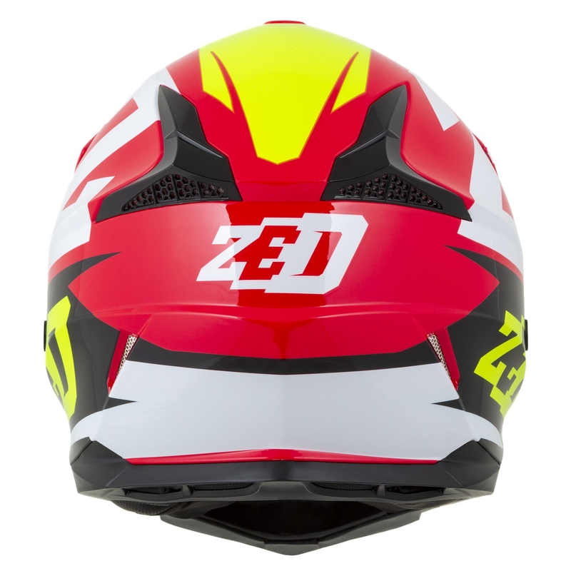 Motocross kypärä moottoripyörälle ZED X1.9 Targa punainen-fluo keltainen-musta-valkoinen