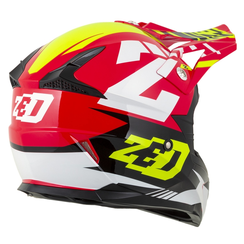 Motocross kypärä moottoripyörälle ZED X1.9 Targa punainen-fluo keltainen-musta-valkoinen