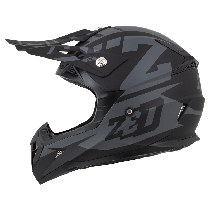 Motocross kypärä moottoripyörälle ZED X1.9 Targa matta harmaa-musta