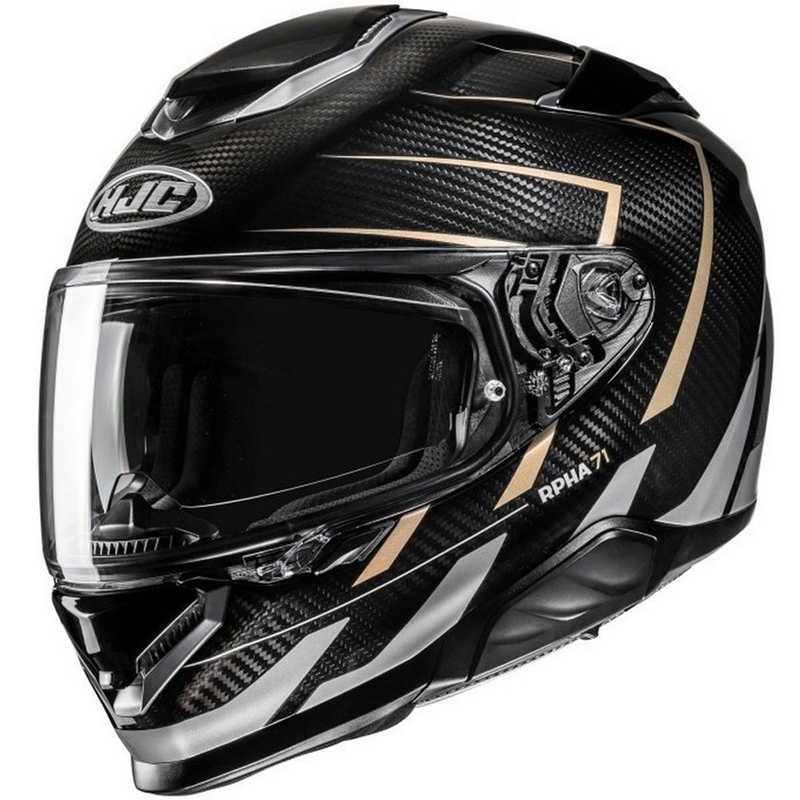 Integroitu moottoripyöräilykypärä HJC RPHA 71 CARBON Cano MC9 musta-harmaa-beige