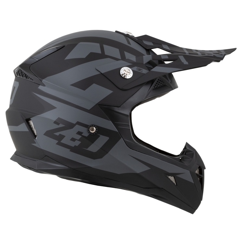 Lasten motocross kypärä moottoripyörään ZED X1.9D Targa matta harmaa-musta
