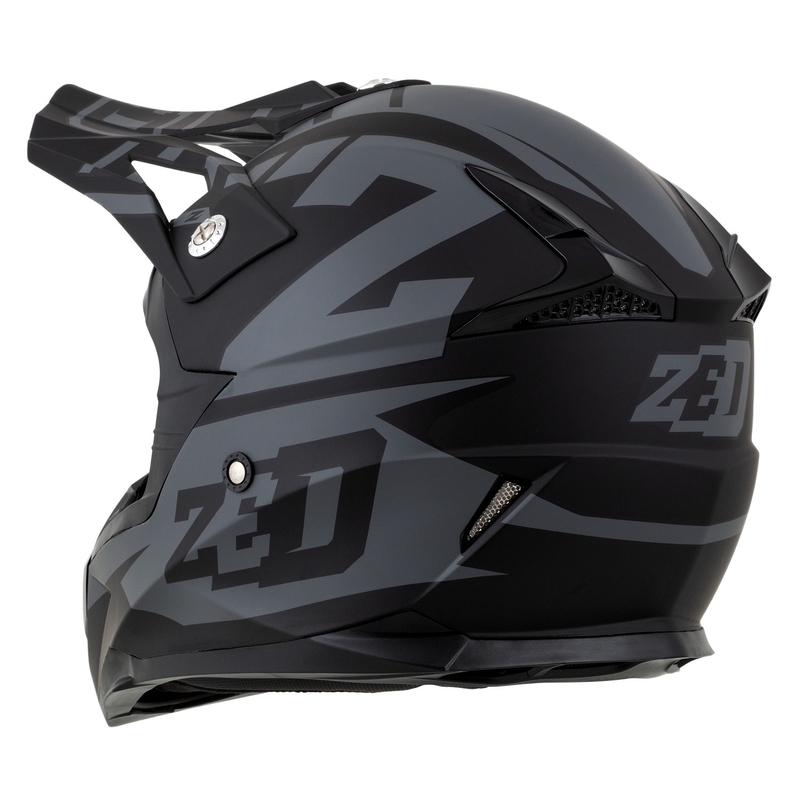 Lasten motocross kypärä moottoripyörään ZED X1.9D Targa matta harmaa-musta