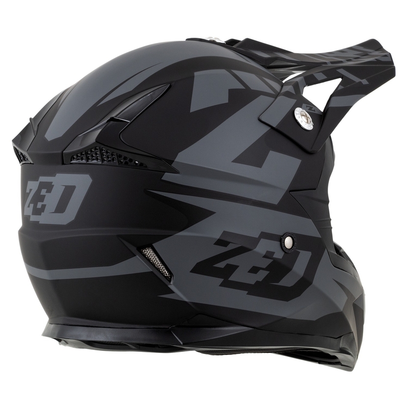 Lasten motocross kypärä moottoripyörään ZED X1.9D Targa matta harmaa-musta