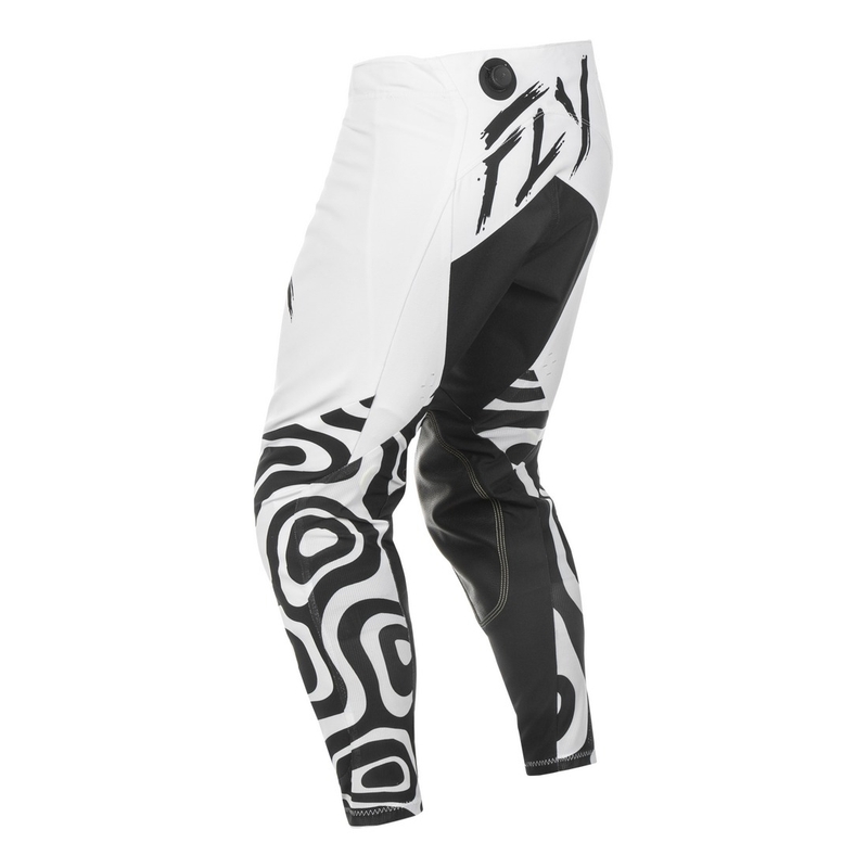 Motocross housut FLY Racing Evolution valkoinen-musta