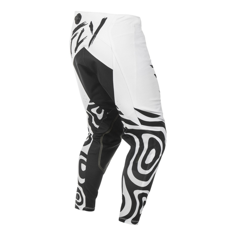 Motocross housut FLY Racing Evolution valkoinen-musta